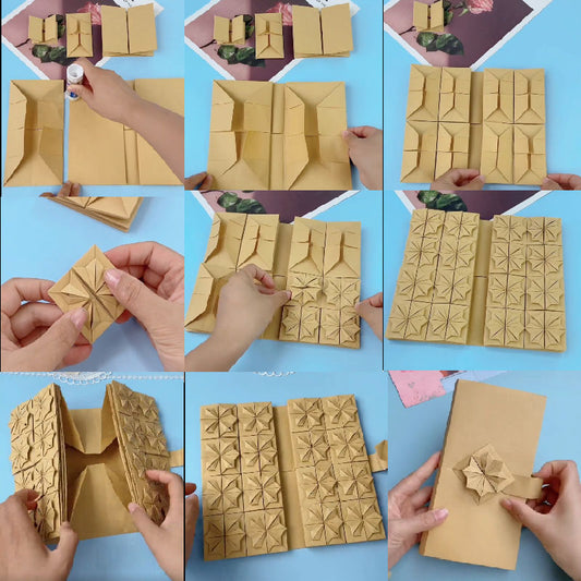 A4 Kraft Paper DIY Hand-Stacked Paper Folding Handmade Origami Thick Cardboard Multi-Functional Use Multi-Specification