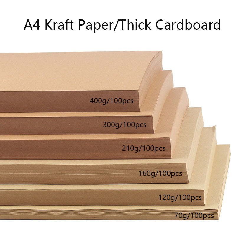 A4 Brown Kraft Paper DIY Handmake Card Board Craft Making Thick