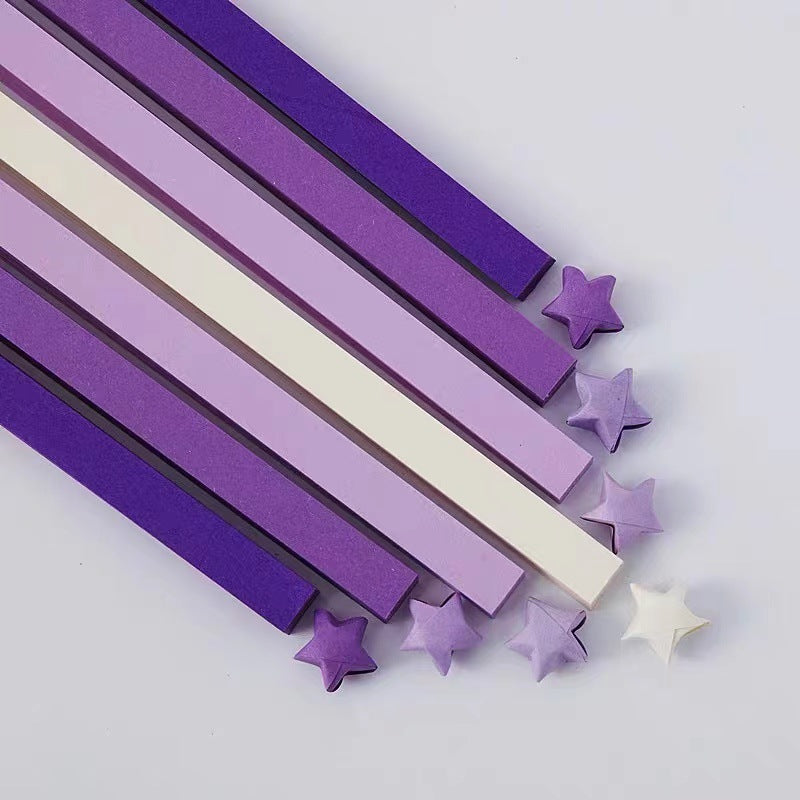 Origami Lucky Star Paper Strips Folding Paper Ribbons Colors 